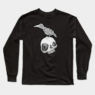 Skull and blackbird Long Sleeve T-Shirt